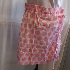 Unique handmade skirt - end of fabric rolls - material: Indian punched cotton